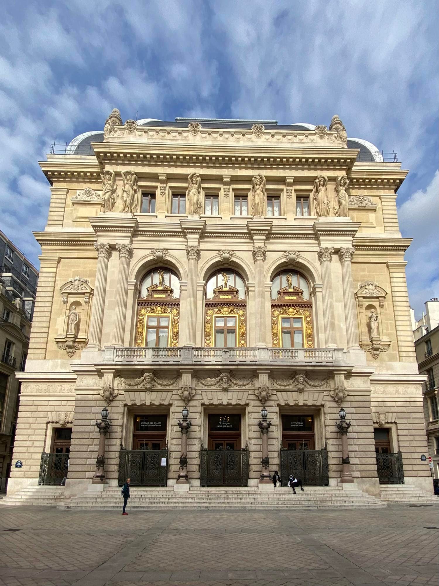 The Opera Comique is on the Boieldieu place, behind Hotel Gramont Paris